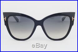 Tom Ford Anoushka Shiny Black/ Gray Gradient Sunglasses TF371-F 01B Asian Fit