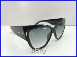 Tom Ford Anoushka Sunglasses Tf371 01b Shiny Black 57mm-16mm