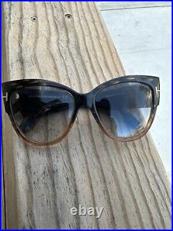 Tom Ford Anoushka Tf 371 20b Crystal Grey-brown Gradient Sunglasses 57-16