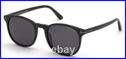 Tom Ford Ansel Tf 858-n 01a Polished Black/grey Lens Authentic Sunglasses 53-20