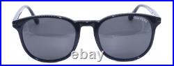 Tom Ford Ansel Tf 858-n 01a Polished Black/grey Lens Authentic Sunglasses 53-20