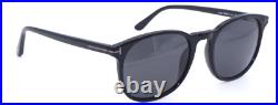 Tom Ford Ansel Tf 858-n 01a Polished Black/grey Lens Authentic Sunglasses 53-20