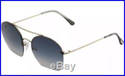 Tom Ford Antonia TF 506 28W Shiny Rose Gold / Turquoise Gradient Sunglasses BNIB