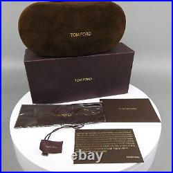 Tom Ford Anya TF762 Polarized Black Cat Eye Sunglasses 55/20/140 Case Cloth Card