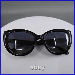 Tom Ford Anya TF762 Polarized Black Cat Eye Sunglasses 55/20/140 Case Cloth Card