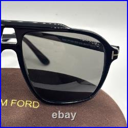Tom Ford Autari Fashion 56 mm Shiny Black Aviator Sunglasses FT1209-01A-56
