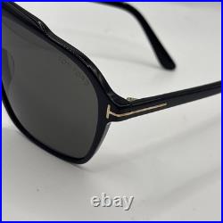Tom Ford Autari Fashion 56 mm Shiny Black Aviator Sunglasses FT1209-01A-56