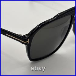 Tom Ford Autari Fashion 56 mm Shiny Black Aviator Sunglasses FT1209-01A-56