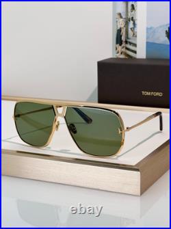 Tom Ford Aviator Gold Frame Green Lens Sunglasses Free Shipping