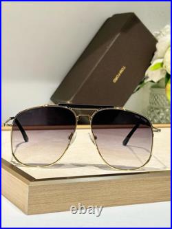Tom Ford Aviator Sunglasses Gradient Purple Lenses with Gold Frame 58 13-145