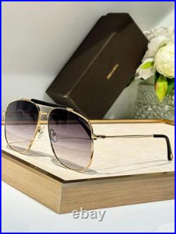 Tom Ford Aviator Sunglasses Gradient Purple Lenses with Gold Frame 58 13-145