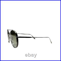 Tom Ford Aviator Sunglasses Silver Frame with Smoke Tinted Lens Declan FT826/S