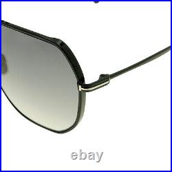 Tom Ford Aviator Sunglasses TF 852 Gilles 01B Black/Silver Square Shape Mens