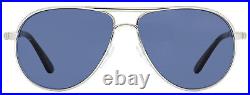 Tom Ford Aviator Sunglasses TF144 Marko 18V Shiny Rhodium 58mm FT0144