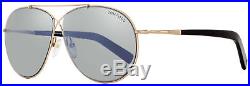 Tom Ford Aviator Sunglasses TF374 Eva 28Q Rose Gold/Black FT0374