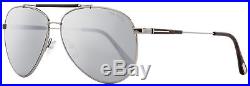 Tom Ford Aviator Sunglasses TF378 Rick 14Q Ruthenium/Havana 62mm FT0378