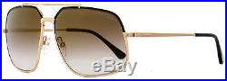 Tom Ford Aviator Sunglasses TF439 Ronnie 01G Rose Gold/Black FT0439
