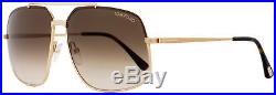 Tom Ford Aviator Sunglasses TF439 Ronnie 48F Rose Gold Frame / Brown FT0439