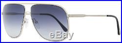 Tom Ford Aviator Sunglasses TF451 Dominic 16W Palladium/Black FT0451