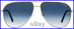 Tom Ford Aviator Sunglasses TF466 Erin 29P Gold/Black 61mm FT0466