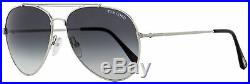 Tom Ford Aviator Sunglasses TF497 Indiana 18B Rhodium/Black 60mm FT0497