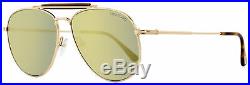 Tom Ford Aviator Sunglasses TF536 Sean 28C Gold/Blonde Havana 60mm FT0536
