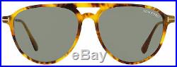 Tom Ford Aviator Sunglasses TF587 Carlo-02 55N Light Havana/Gold 58mm FT0587