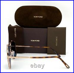 Tom Ford BENTON FT0693 28V Rose Gold / Blue 58mm Sunglasses TF0693
