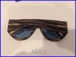 Tom Ford BRONSON FT 1044 Striped Brown/Blue 56V Sunglasses New 60mm MADE ITALY