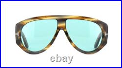 Tom Ford BRONSON FT 1044 Striped Brown/Blue Sunglasses