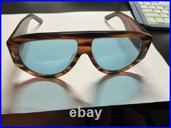 Tom Ford BRONSON FT 1044 Striped Brown/Blue Sunglasses with ALL RETAIL PACKAGE