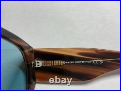 Tom Ford BRONSON FT 1044 Striped Brown/Blue Sunglasses with ALL RETAIL PACKAGE