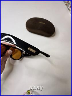 Tom Ford BRONSON TF1044/S 01E Sunglasses-Gloss Black withYellow ECO Lenses-New