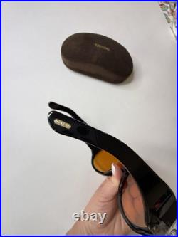 Tom Ford BRONSON TF1044/S 01E Sunglasses-Gloss Black withYellow ECO Lenses-New