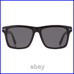 Tom Ford BUCKEY-02 FT 0906-N Shiny Black/Grey 58/17/145 men Sunglasses MSRP $430