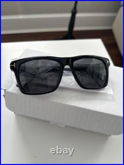 Tom Ford BUCKEY-02 FT 0906-N Shiny Black/Grey 58/17/145 men Sunglasses MSRP $430