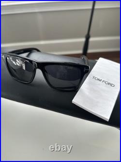 Tom Ford BUCKEY-02 FT 0906-N Shiny Black/Grey 58/17/145 men Sunglasses MSRP $430