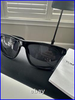 Tom Ford BUCKEY-02 FT 0906-N Shiny Black/Grey 58/17/145 men Sunglasses MSRP $430