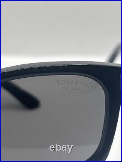 Tom Ford Barron FT 1179 01D Shiny Black Smoke Polarized Lens Sunglasses 54mm