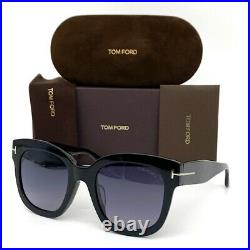Tom Ford Beatrix FT0613F 01C Shiny Black / Smoke Mirror 52mm Sunglasses TF0613