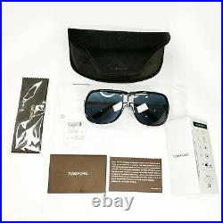 Tom Ford Black Gold Grey Square Pilot Mens Designer Sunglasses Caine TF 800 01A