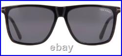 Tom Ford Black/Grey FT0832N 01A Mirrored Square Men's Sunglasses