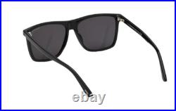 Tom Ford Black/Grey FT0832N 01A Mirrored Square Men's Sunglasses