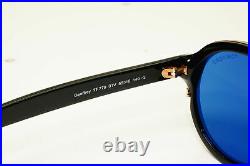 Tom Ford Black Silver Blue Pilot Designer Mens Sunglasses Geoffrey TF 779 01V