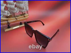 Tom Ford Black/Smoke Gradient Womens Sunglasses FT 0764 Sabrina 01B Shiny