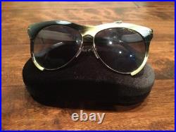 Tom Ford Blue/White Swirl Leo Sunglasses $435 NIB
