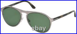 Tom Ford Bradburry FT0525 525 14N Shiny Light Ruth Sunglasses Green Lenses 56mm