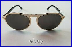 Tom Ford Bradburry Tf525 28a Gold/black Aviator Unisex Sunglasses Made In Italy