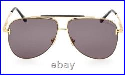 Tom Ford Brady TF1018 30A Gold Aviator Plastic Sunglasses Frame 60-11-145