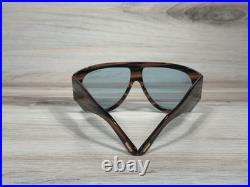 Tom Ford Bronson Striped Brown With Blue Lens Sunglasses FT 1044 Ships Now